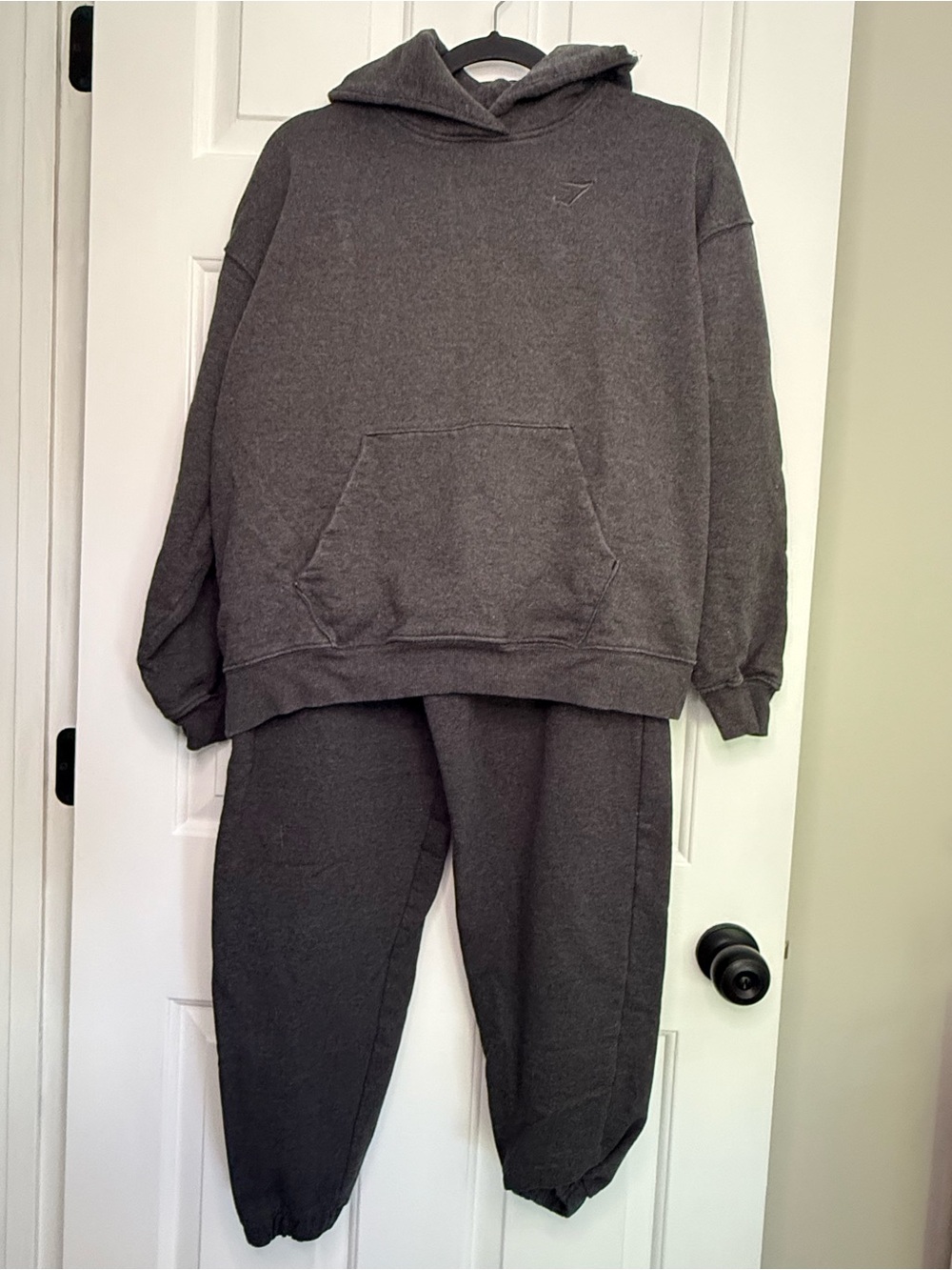 Gymshark Women’s Charcoal Gray Hoodie & Sweatpants Set